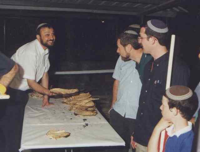 checking to make sure the matza is ok